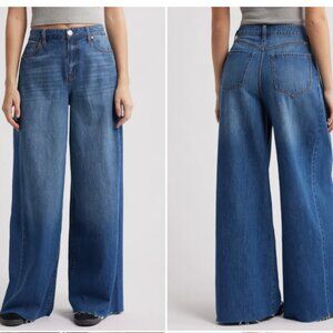 NEW 1822 DENIM Wide Leg Jeans With Side Seam Pleats in carissa wash 1225 1t8